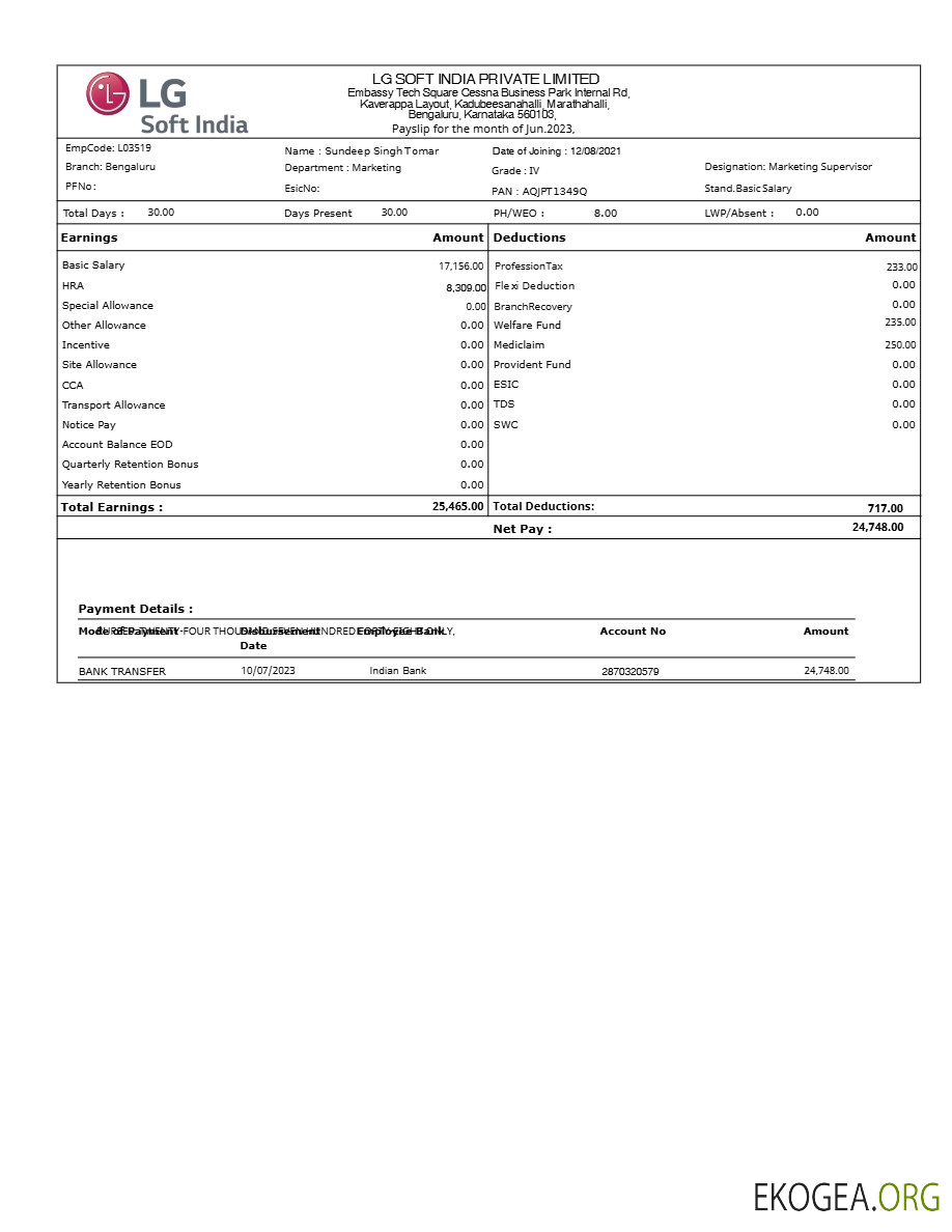 Modèle de fiche de paie LG Soft India aux formats Word et PDF.pdf, 1